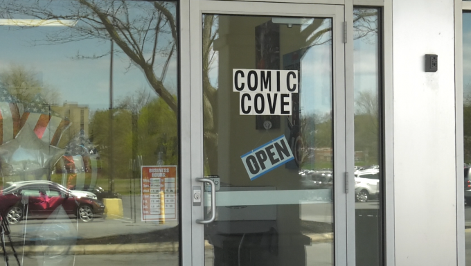 front of comic cove store
