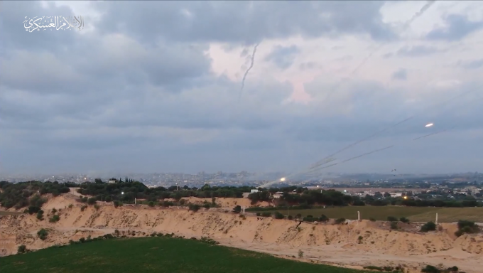 Rockets leaving Israeli bases