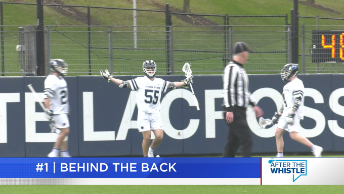 Top three plays of the week, Penn State men's lacrosse Jack Aimone Celebrates his behind the back goal