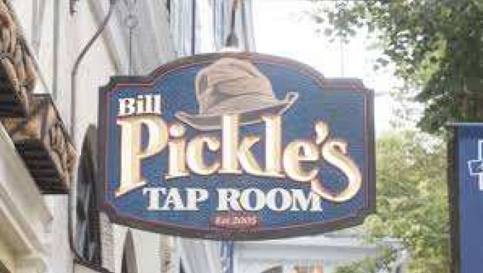 Exterior sign for Bill Pickle's Tap Room
