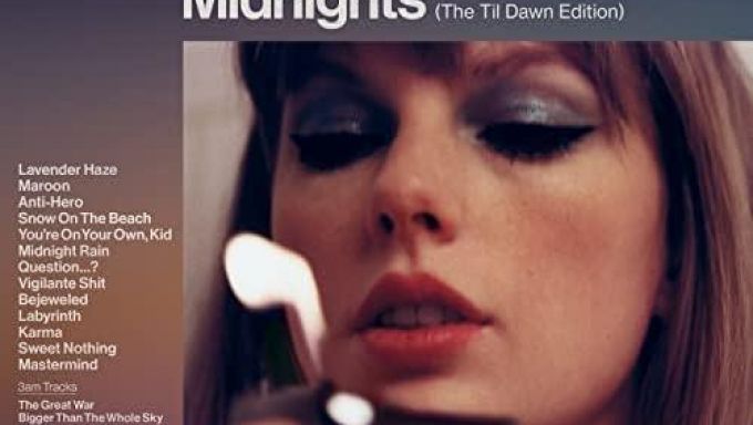 "Midnights" by Taylor Swift album cover