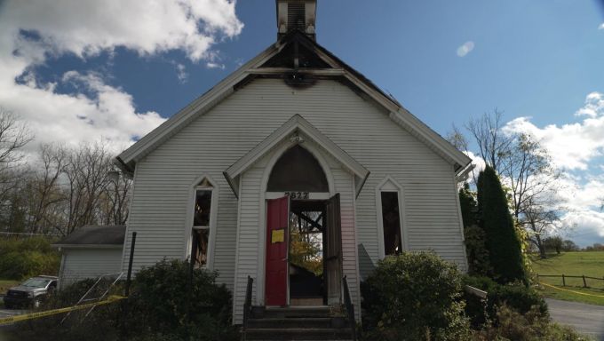 church that was burned down