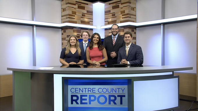 Anchors for the Centre County Report on September, 20 2024 standing behind the Centre County Report.