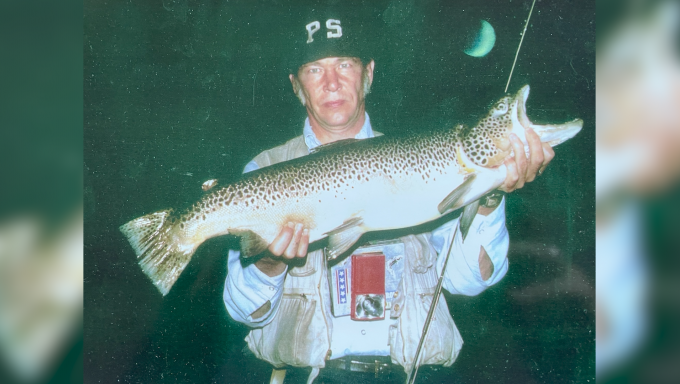 Joe Humphreys with a brown trout