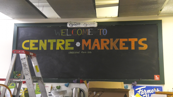 Centre markets Chalkboard Sign