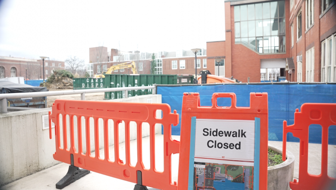 sidewalk closure sign