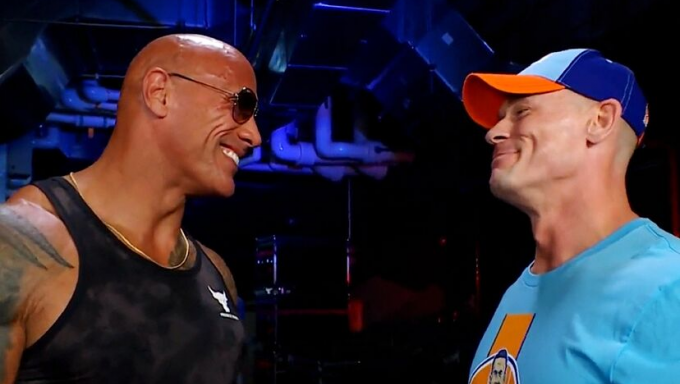 Photo of Dwayne"The Rock" Johnson and John Cena