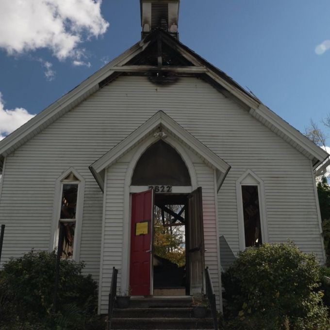 church that was burned down