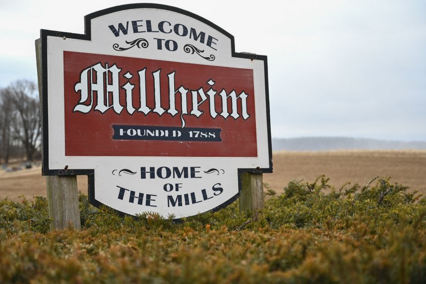 Welcome to Millheim sign