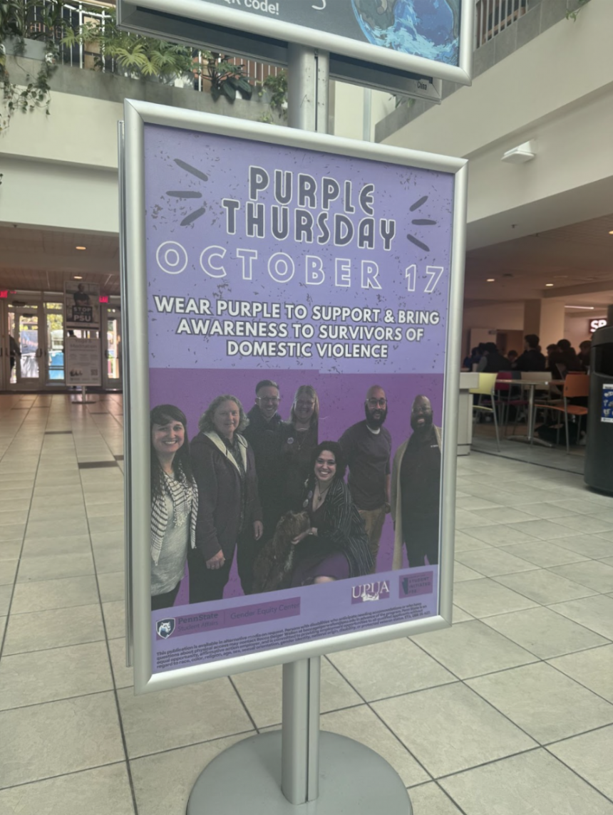 Purple day sign