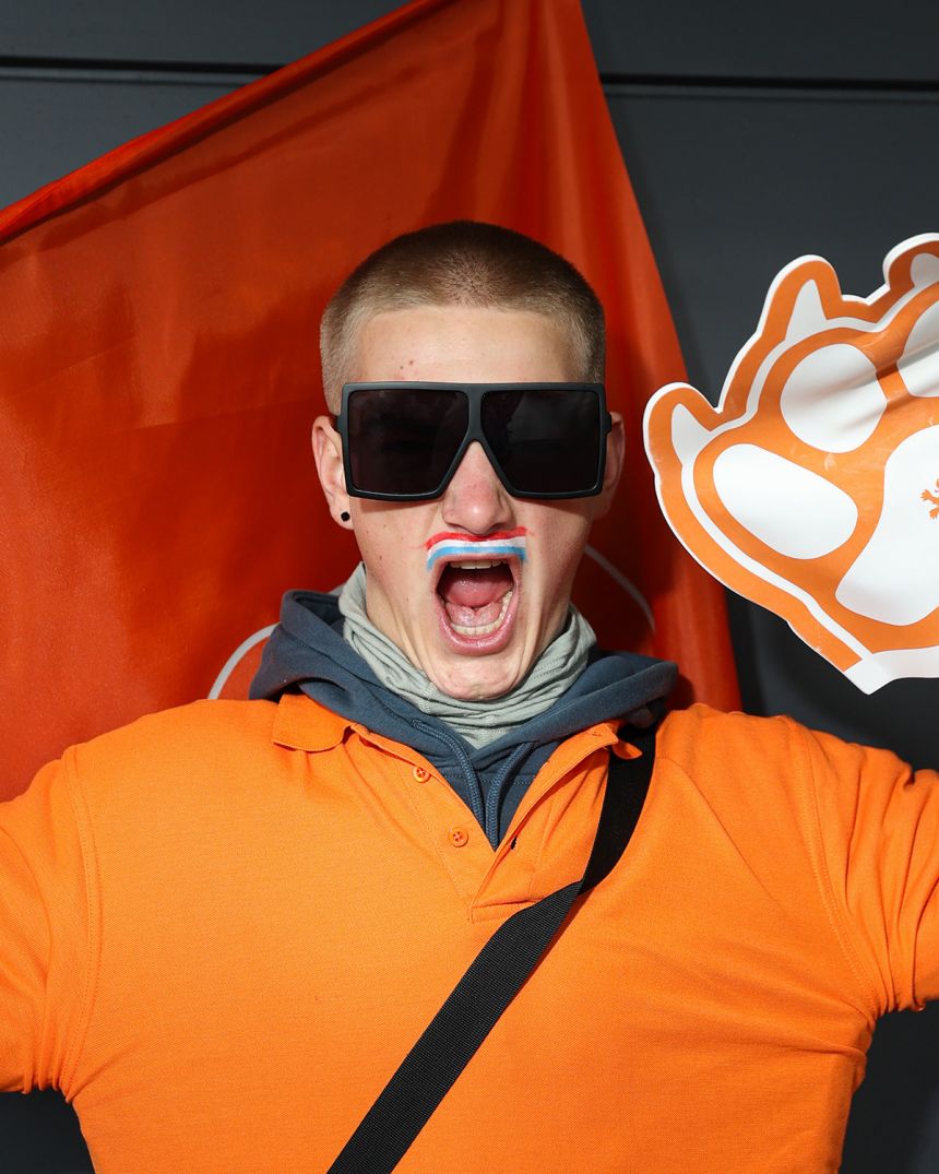 Netherlands fan in sunglases