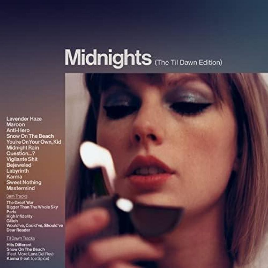 "Midnights" by Taylor Swift album cover